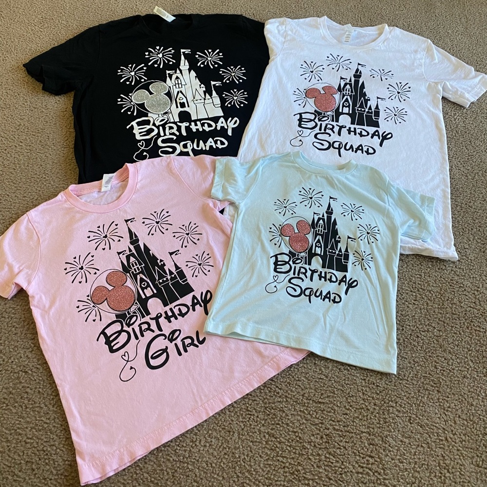 Set of Family Disneyland Birthday Shirts (All Four)